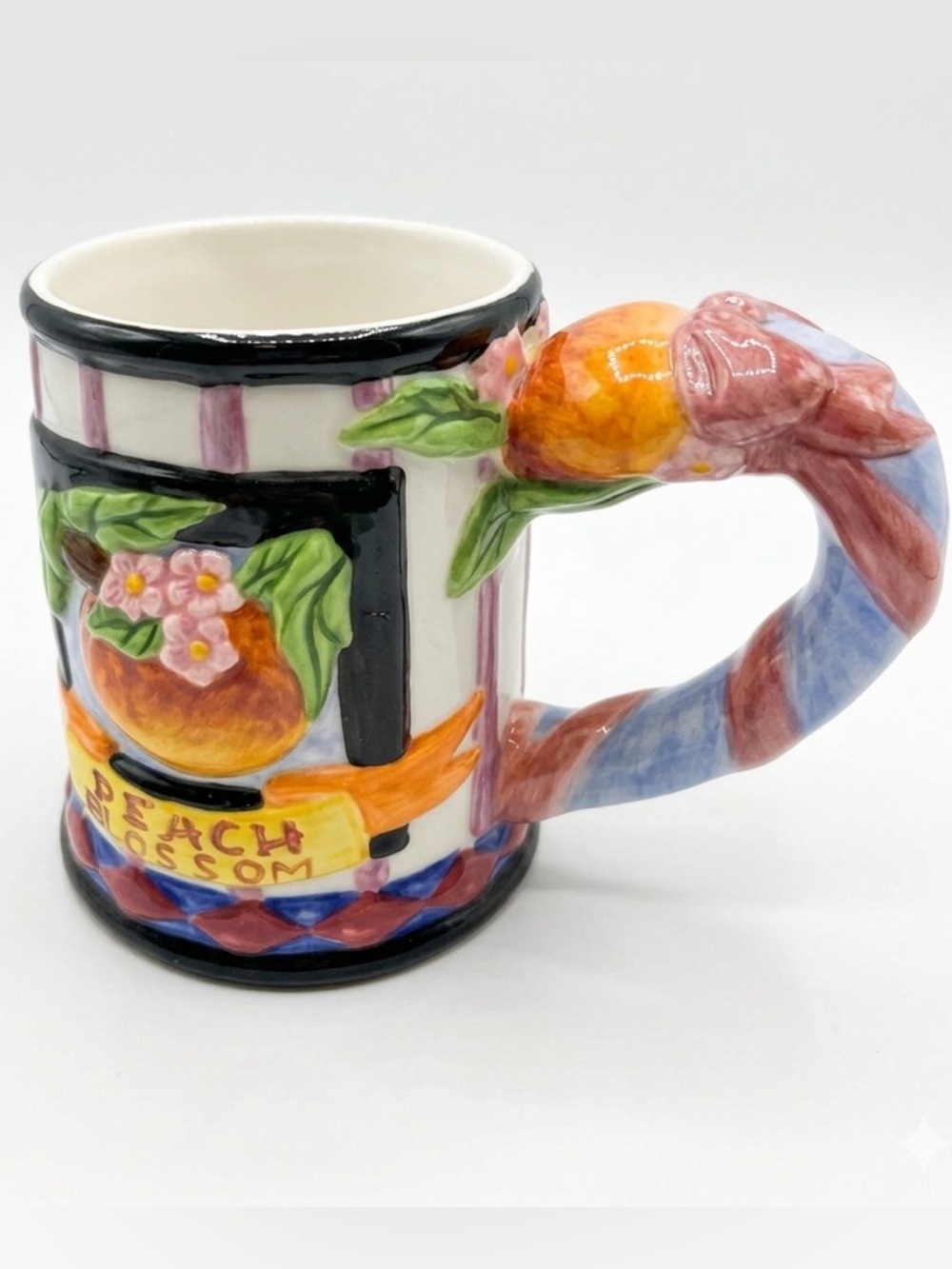 Zrike Everyday Coffee Mug Tea Cup Peach Blossom Georgia Peach Hand Painted